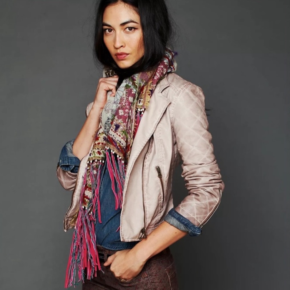 Free people vegan leather bomber